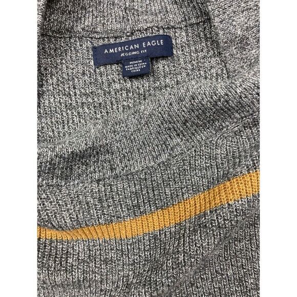 American Eagle Gray and tan jegging fit Striped Sweater - Picture 6 of 8